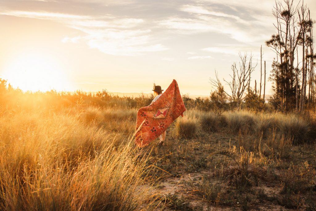 Brand Photography for cactusilk maroccan boho rugs featured at central coast life and style
