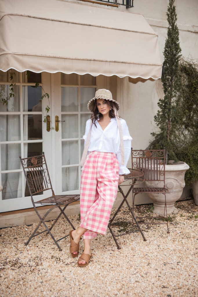 ampaign and ecommerce fashion photography for House of Lacuna at Villa Toscany, Hunter Valley, featuring Italian-inspired architecture and Australian landscape.